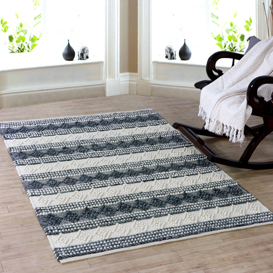 Handmade Wool Area Rug - TreeWool area rugs#size_4-x-6-feet